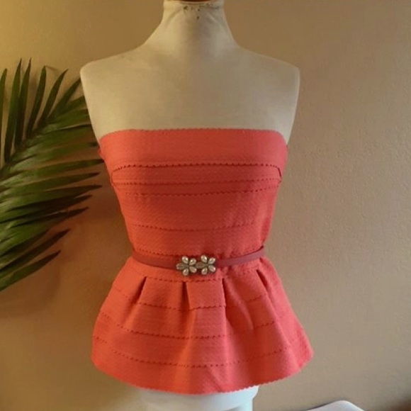 Gorgeous Coral Bandage Top 💕 - Picture 1 of 5